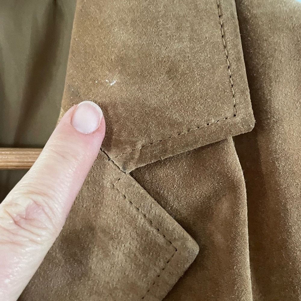 Liz & Co. Camel Suede Blazer Large - Picture 6 of 6